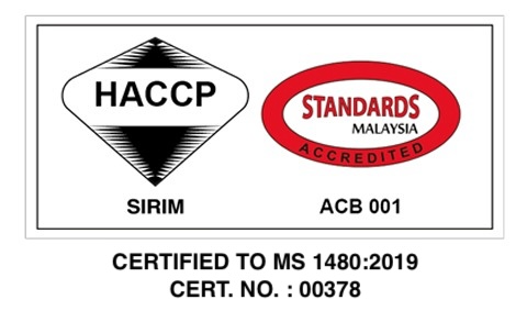 SIRIM HACCP Standards Malaysia MS 1480:2019 Accredited